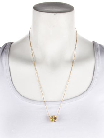 Necklace 18K Multistone Pendant Necklace