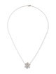 Necklace 14K Diamond Flower Pendant Necklace