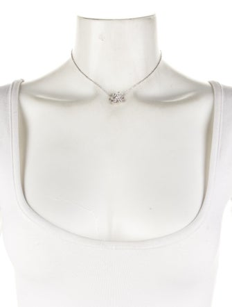 Necklace 14K Diamond Flower Pendant Necklace