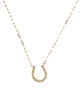 Necklace 14K Diamond Horseshoe Pendant Necklace