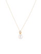 Necklace 14K Pearl & Topaz Pendant Necklace