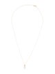 Necklace 14K Pearl & Topaz Pendant Necklace