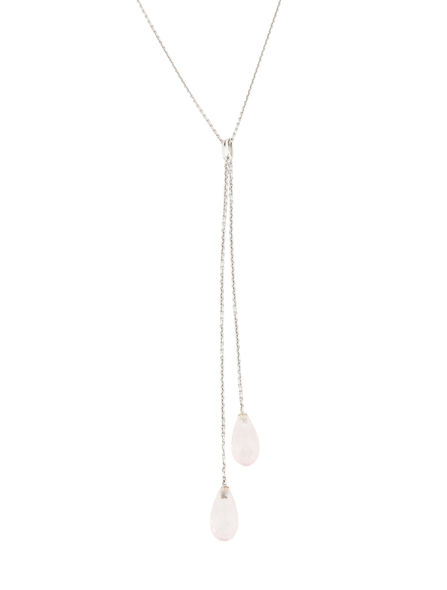 Necklace 14K Rose Quartz Lavalier