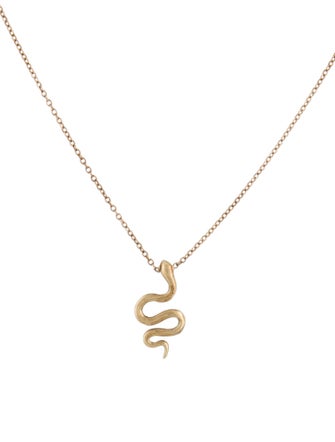 Necklace 14k Snake Pendant Necklace