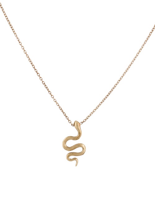 Necklace 14k Snake Pendant Necklace