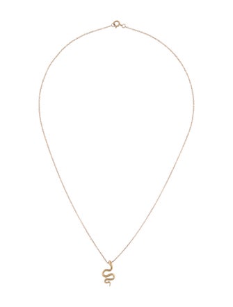 Necklace 14k Snake Pendant Necklace