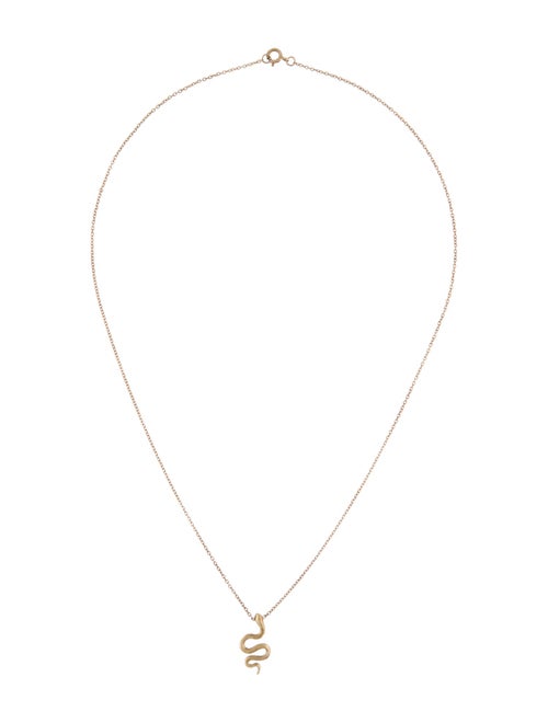 Necklace 14k Snake Pendant Necklace