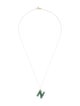 Necklace 14K Jadeite 'N' Initial Pendant Necklace