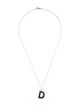 Necklace 14K Jadeite 'D' Initial Pendant Necklace