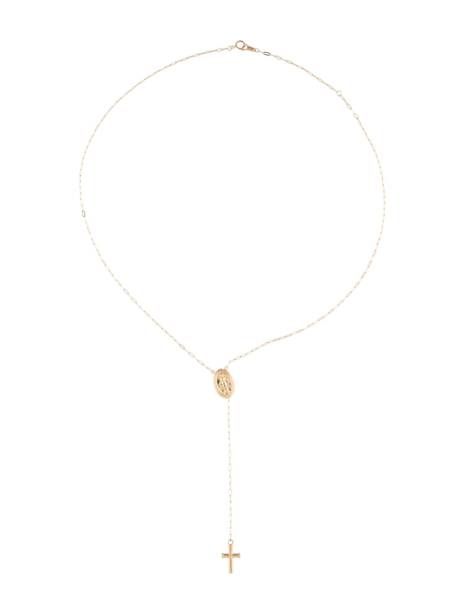 Necklace 14K Rosary Lavalier Necklace