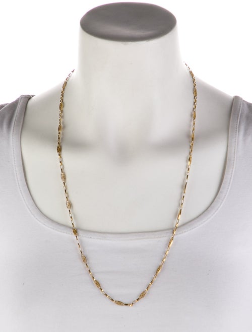 Necklace 18K Oval Link Station Necklace