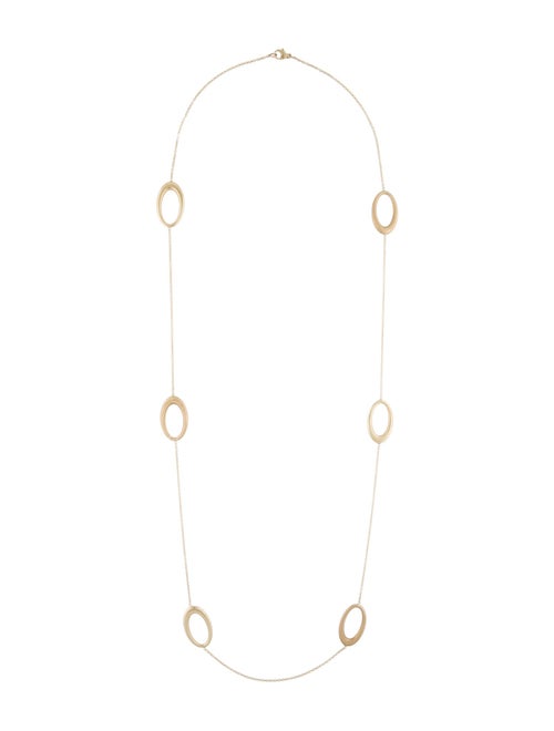 Necklace 14k Oval Station Necklace