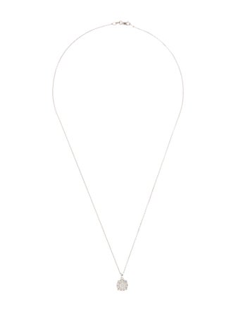 Necklace 14K Diamond Cluster Pendant Necklace