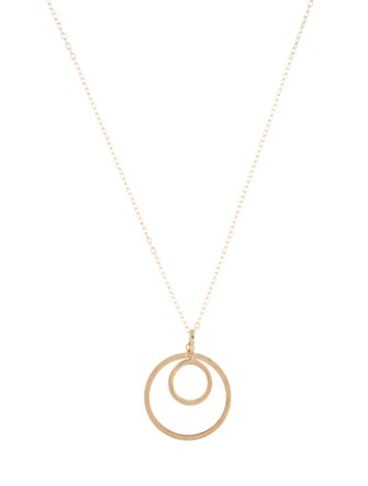 Necklace 14K Interlocking Circle Pendant Necklace