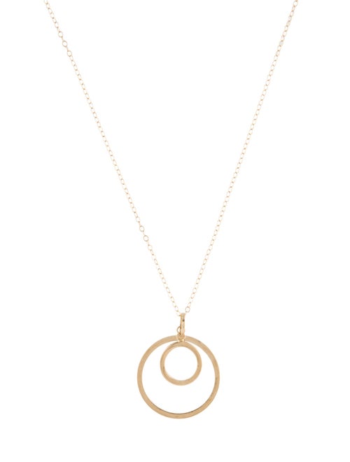 Necklace 14K Interlocking Circle Pendant Necklace
