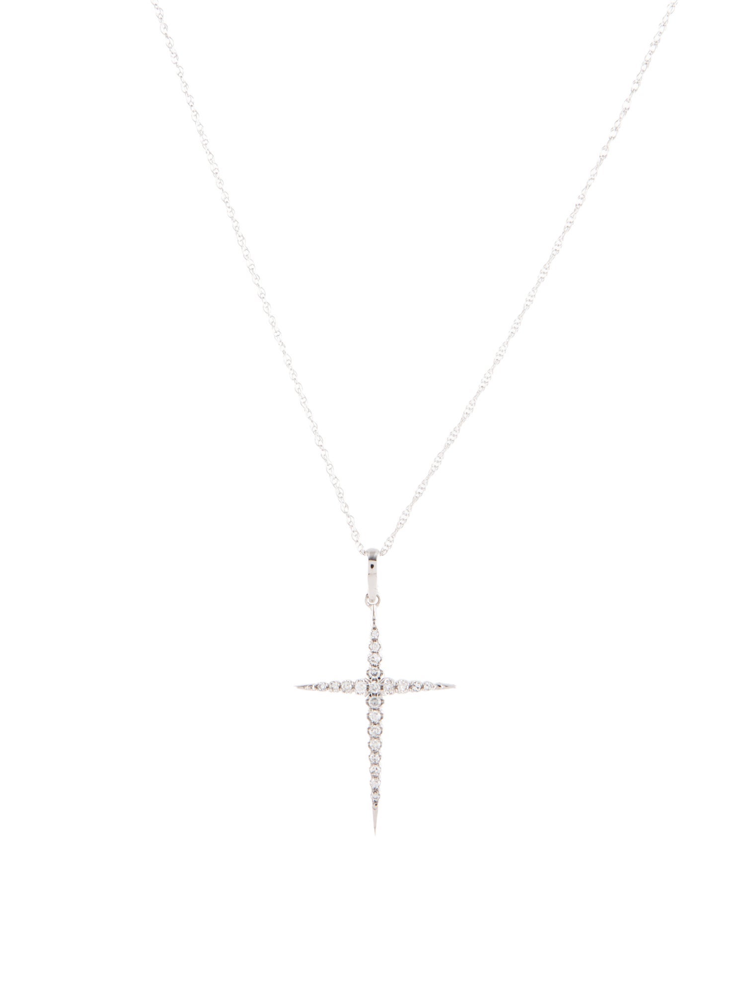 Necklace 10K Diamond Cross Pendant