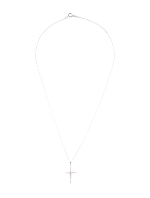 Necklace 10K Diamond Cross Pendant Necklace
