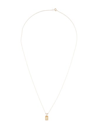 Necklace 10K Citrine & Diamond Pendant Necklace