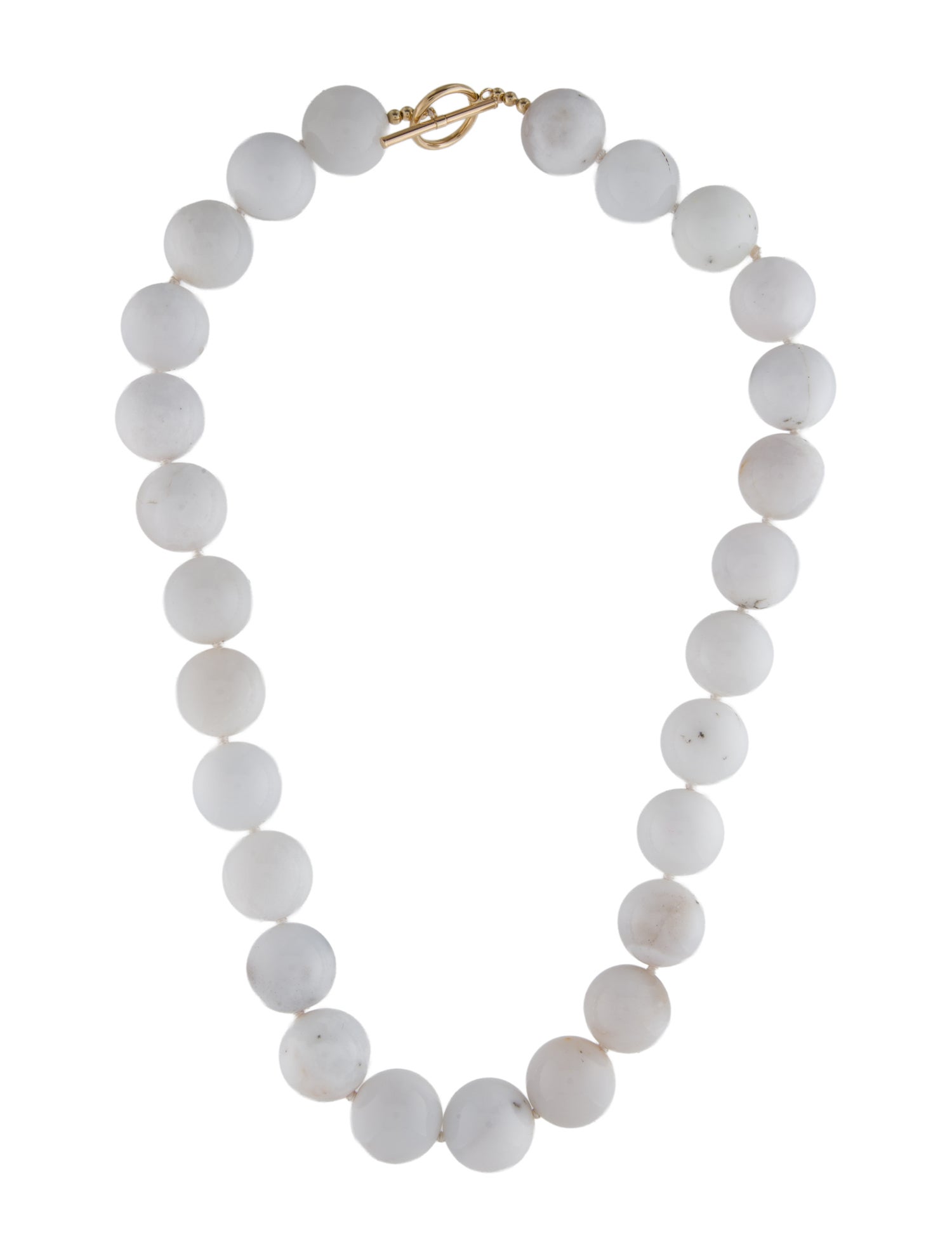 Necklace 14K Agate Beaded Toggle Necklace