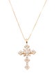 Necklace 14K 2.20ctw Diamond Cross Pendant Necklace
