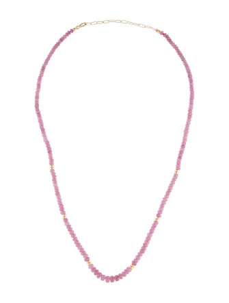 Necklace 18K Sapphire Bead Strand Necklace