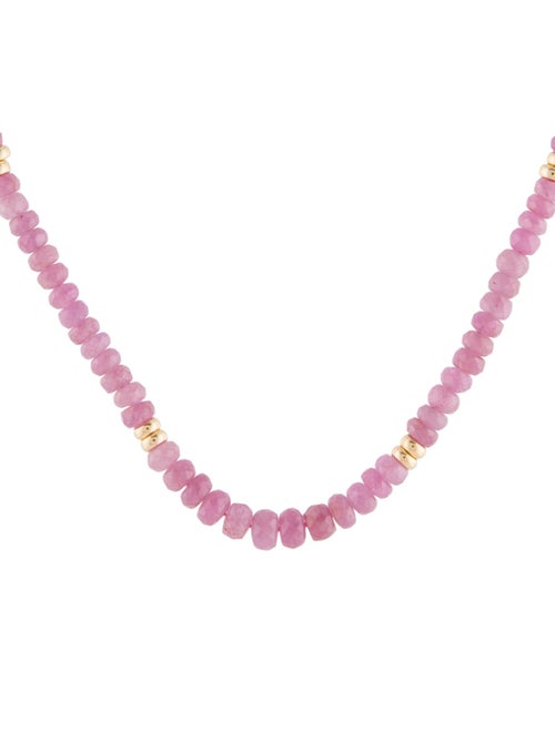 Necklace 18K Sapphire Bead Strand Necklace