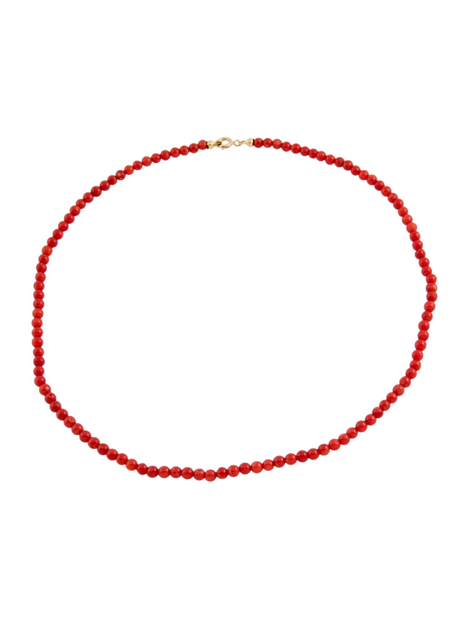 Necklace 18K Coral Beaded