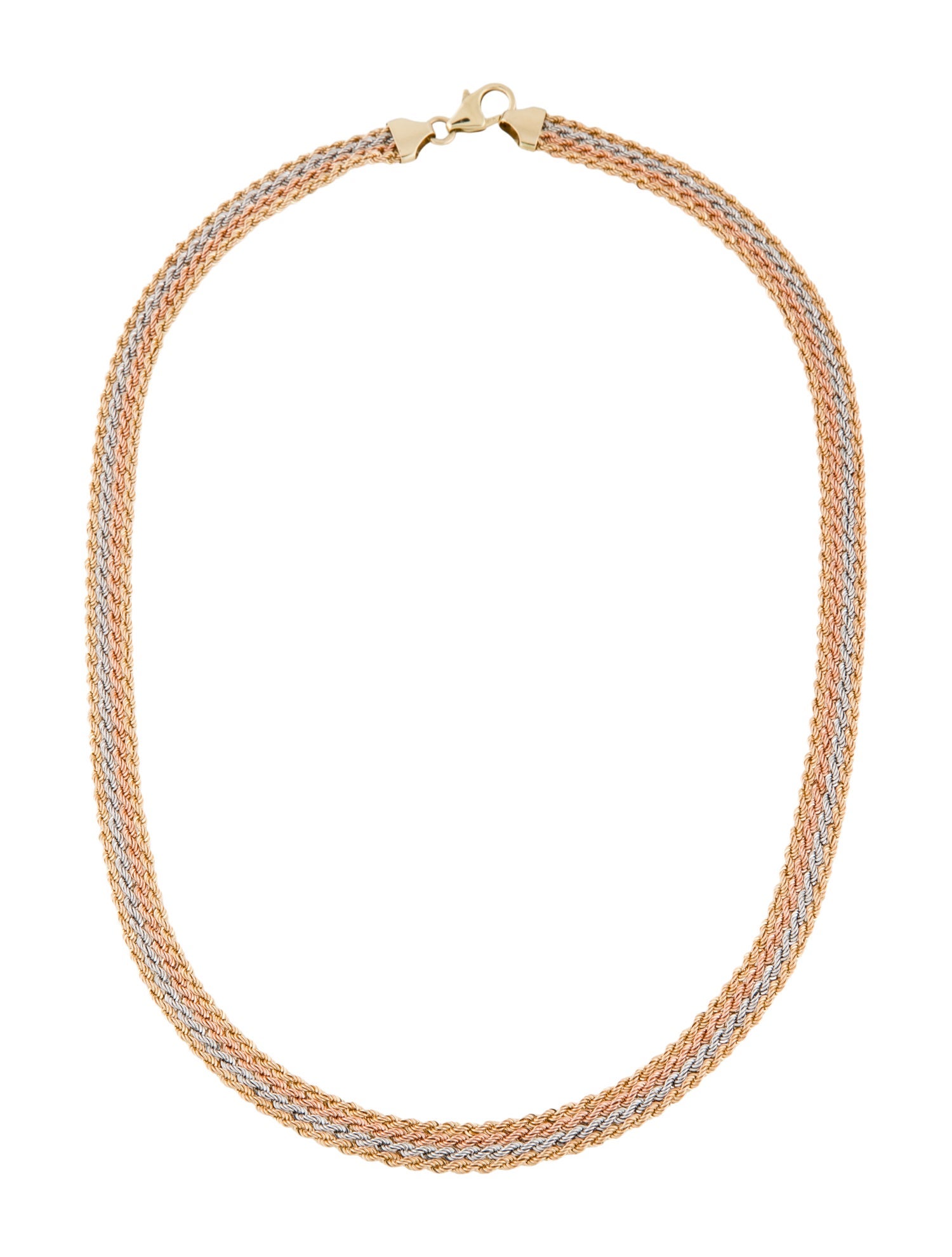 Necklace 14K Tri-Color Chain Necklace