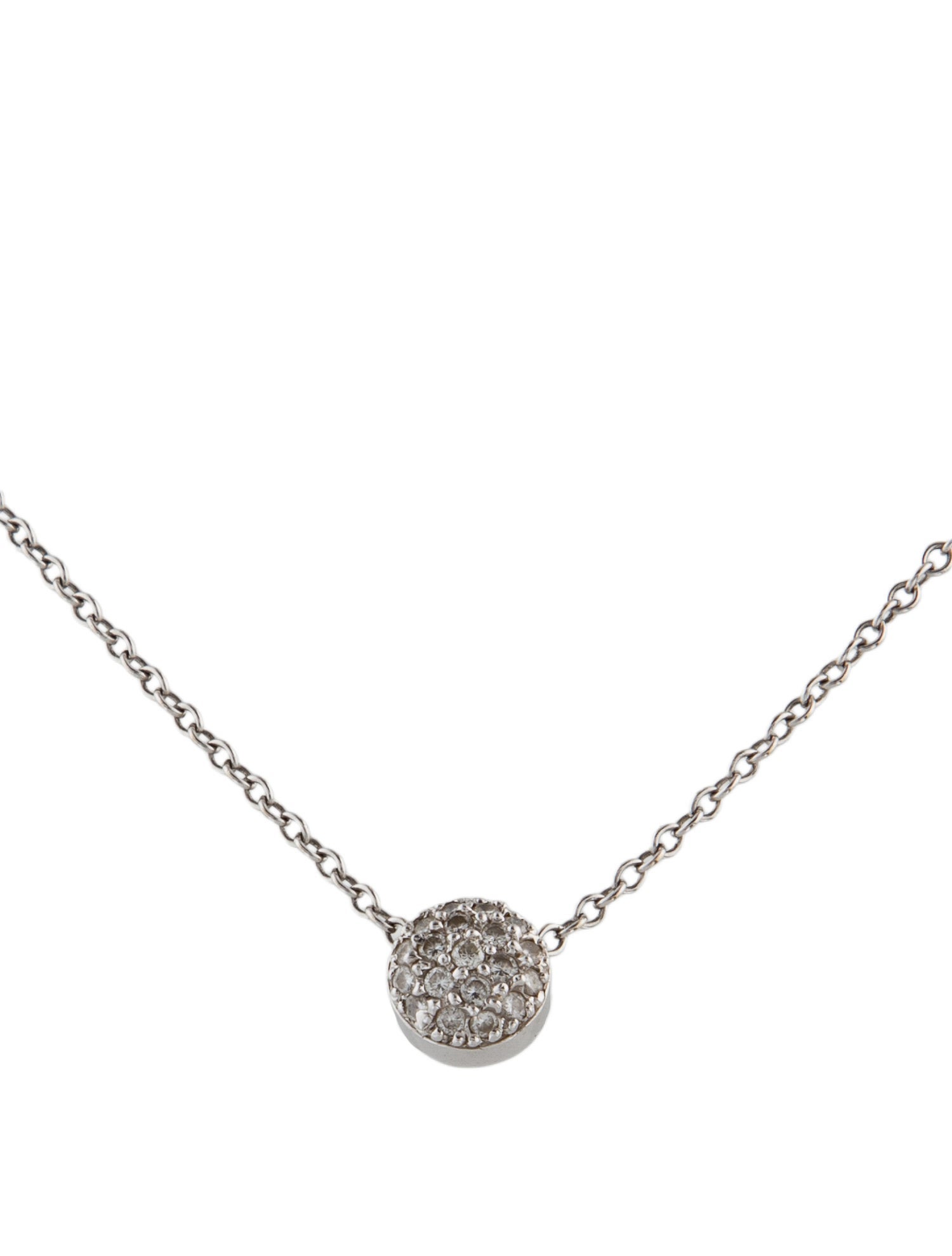 Necklace 14K Diamond Dome Pendant Necklace