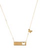 Necklace 14K Butterfly Bar Pendant Necklace