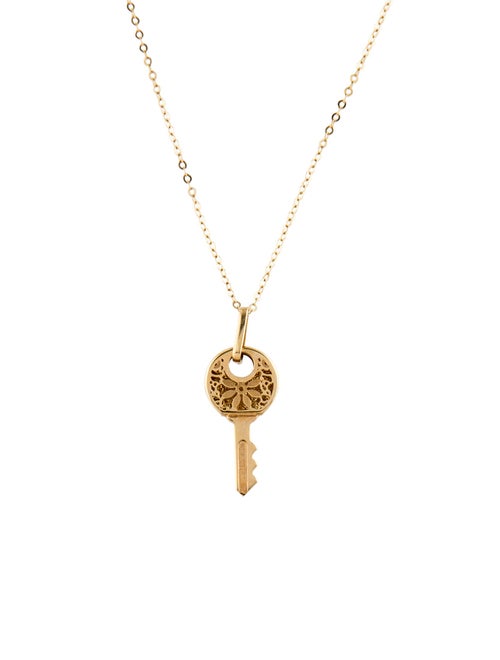 Necklace 14K Key Pendant Necklace