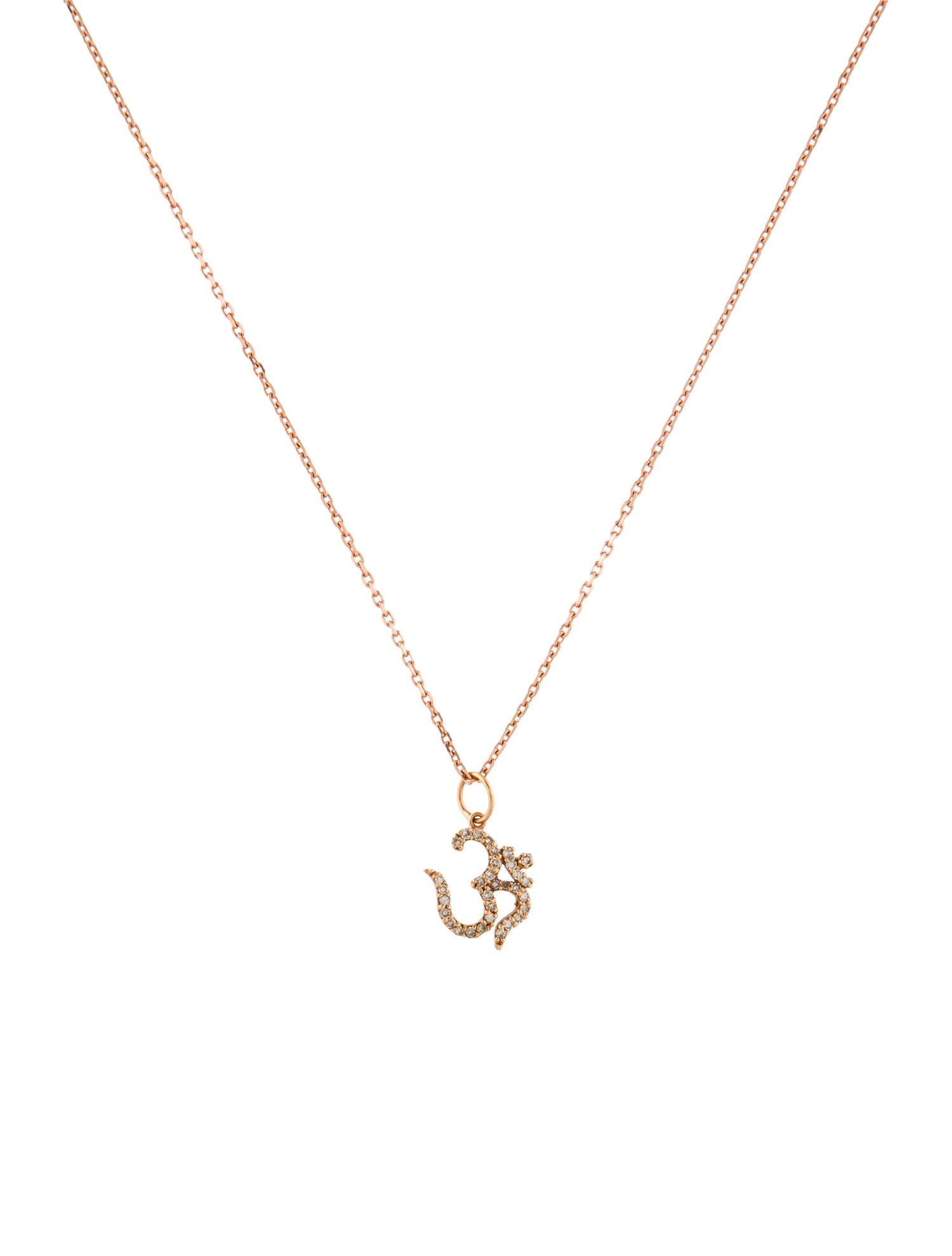 Necklace Diamond 'OM' Pendant Necklace