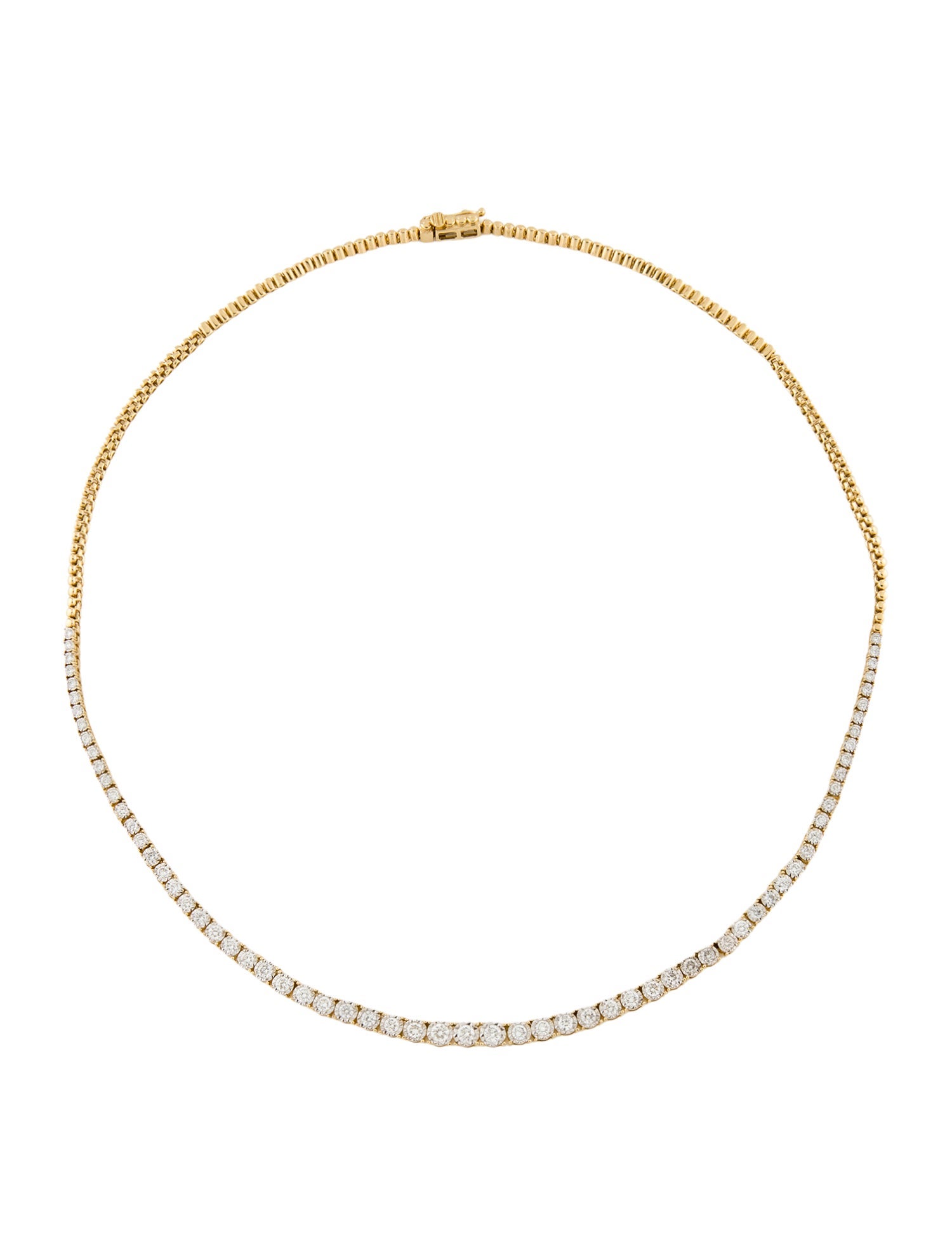 Necklace 18K 1.88ctw Diamond Graduated Collar