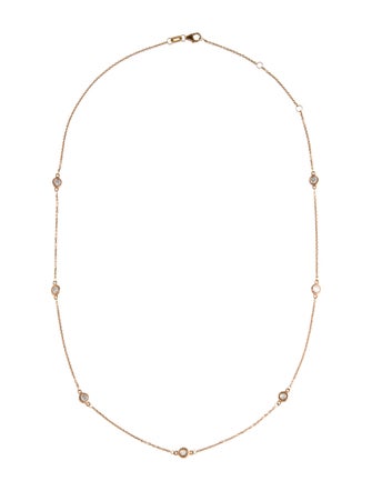 Necklace 14K Diamond Station Necklace