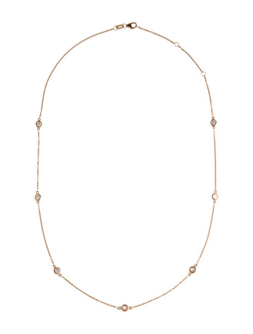 Necklace 14K Diamond Station Necklace