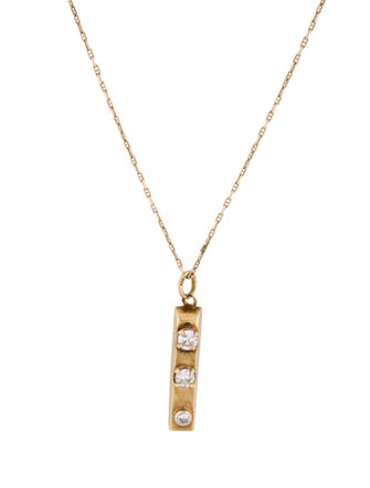 Necklace 14K Diamond Drop Pendant Necklace
