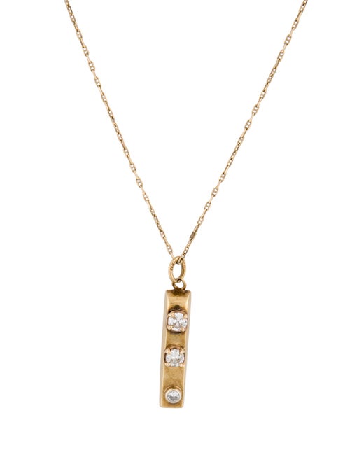 Necklace 14K Diamond Drop Pendant Necklace