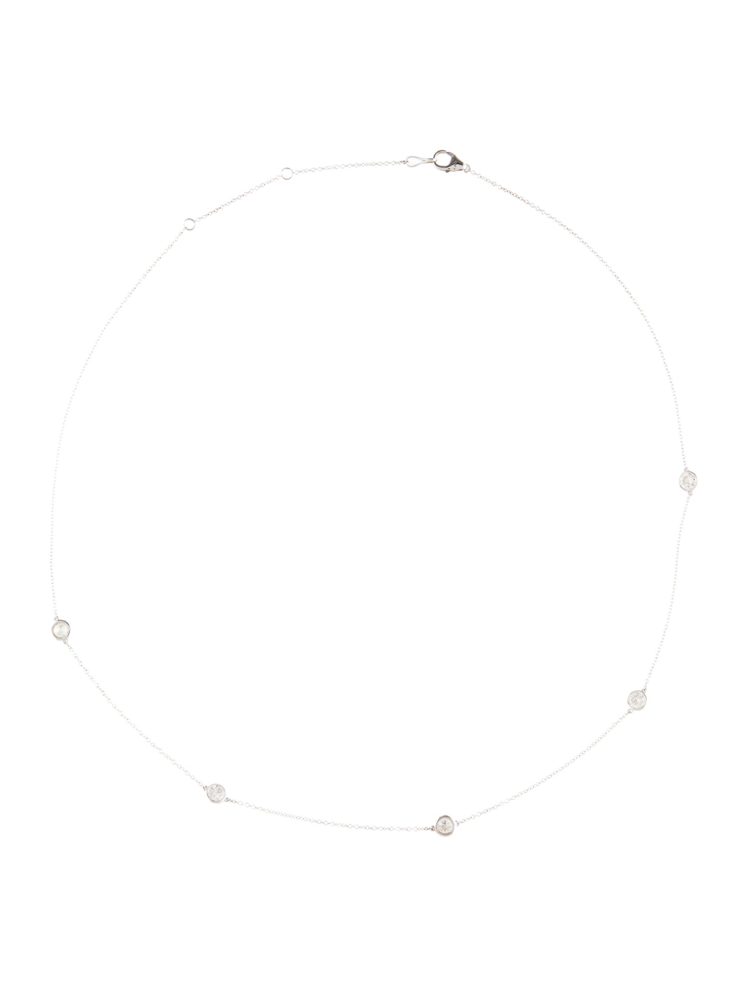 Necklace 14K 1.04ctw Diamond Station Necklace