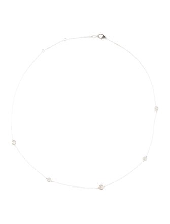 Necklace 14K 1.04ctw Diamond Station Necklace