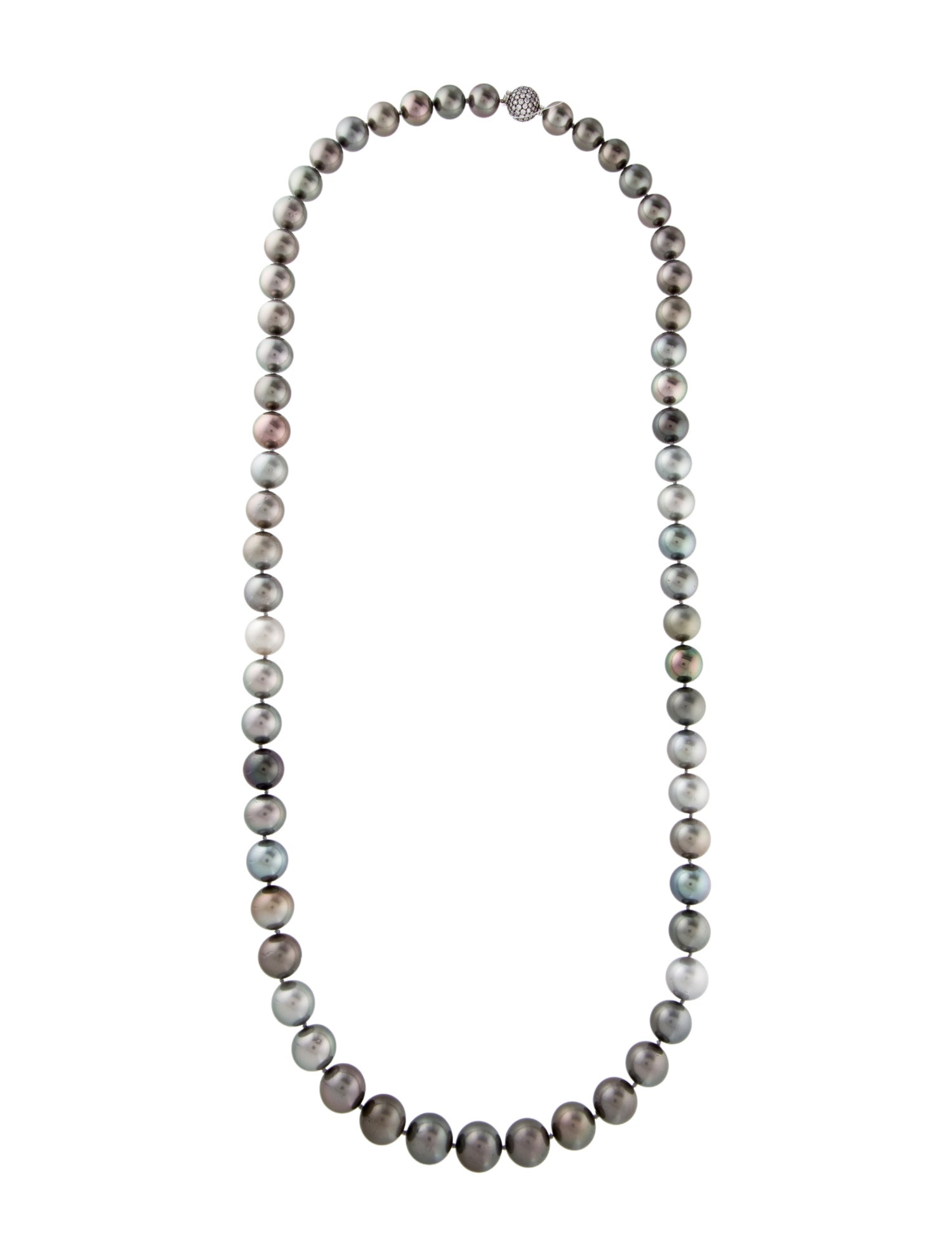 Necklace 18K Pearl & 2.79ctw Diamond Strand Necklace