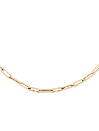Necklace 14K Paperclip Link Choker Necklace