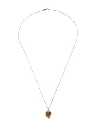 Necklace 10K Heart Pendant W/ 14K Cable Chain Necklace