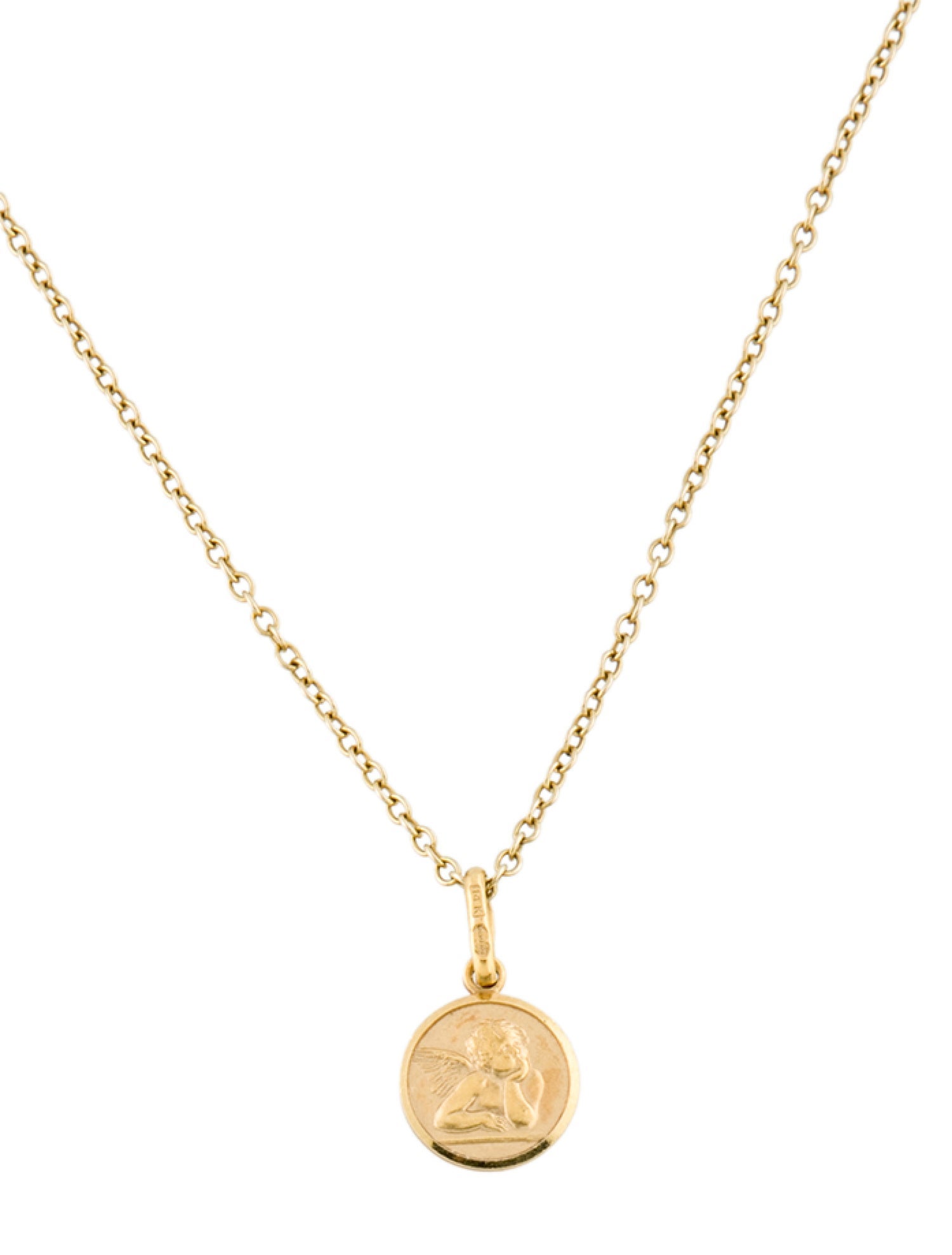Necklace 14K Cherub Pendant