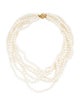 Necklace 14K Dyed Pearl Multistrand Necklace