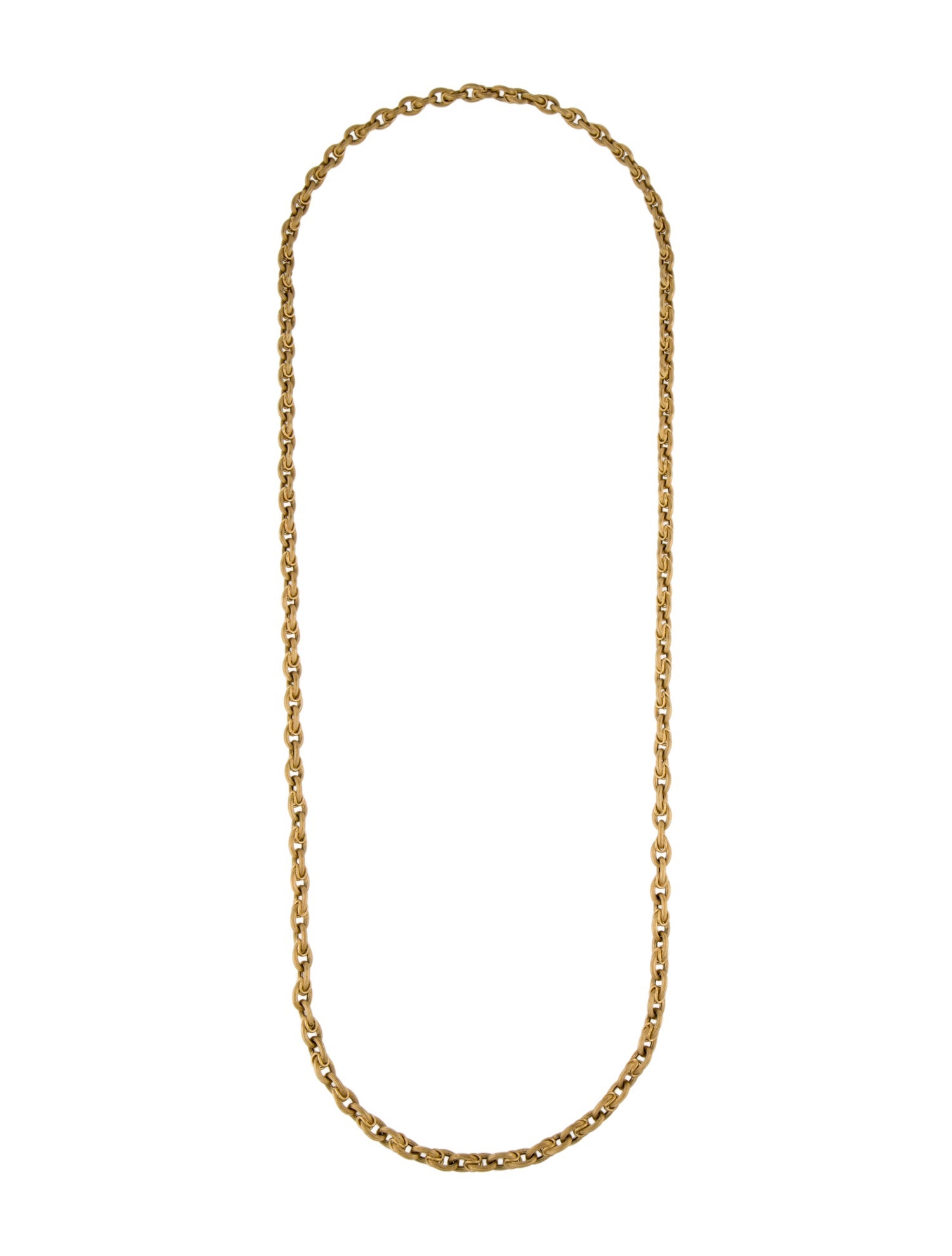 Necklace 14K Fancy Link Long Chain