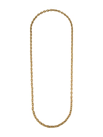 Necklace 14K Fancy Link Long Chain Necklace