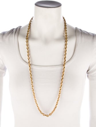 Necklace 14K Fancy Link Long Chain Necklace