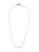 Necklace 14K Cultured Pearl & Diamond Graduated Bead Necklace