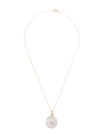 Necklace Diamond Spiral Pendant Necklace