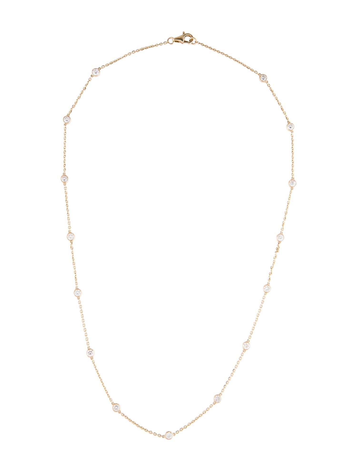 Necklace 14K 1.57ctw Lab-Grown Diamond Station